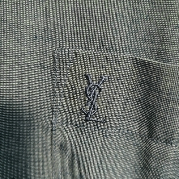 YvesSaintLaurent Button Casual Dress Shirt Size 17.5 - Picture 3 of 4
